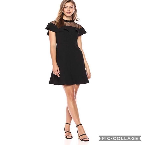 New Nanette Nanette Lepore  W/Mesh Yoke & Flounce - Picture 3 of 13